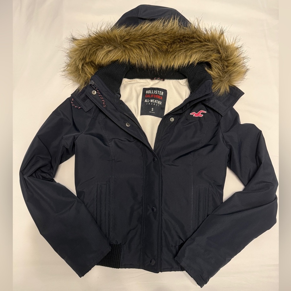 Hollister California All Weather Jacket with Faux Fur